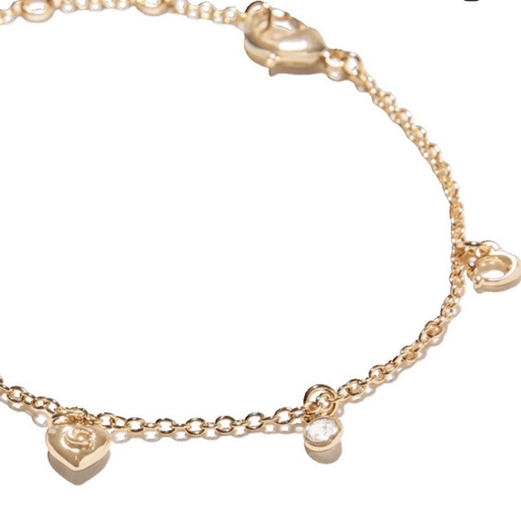 Coach Gold Heart Charm Bracelet - Picture 2 of 4